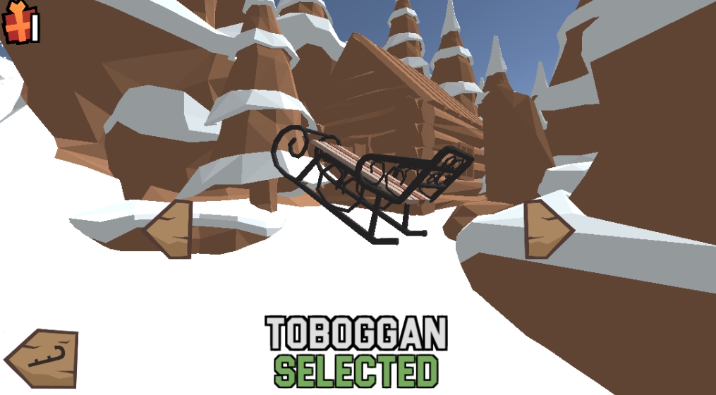 Standard Sleigh in Snow Rider 3D